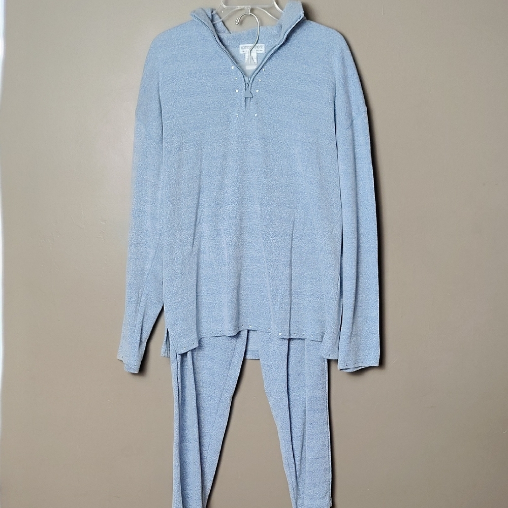 Euro Joy 2 Piece Blue Sweatshirt & Pants Set W Top Embellishments Size XL